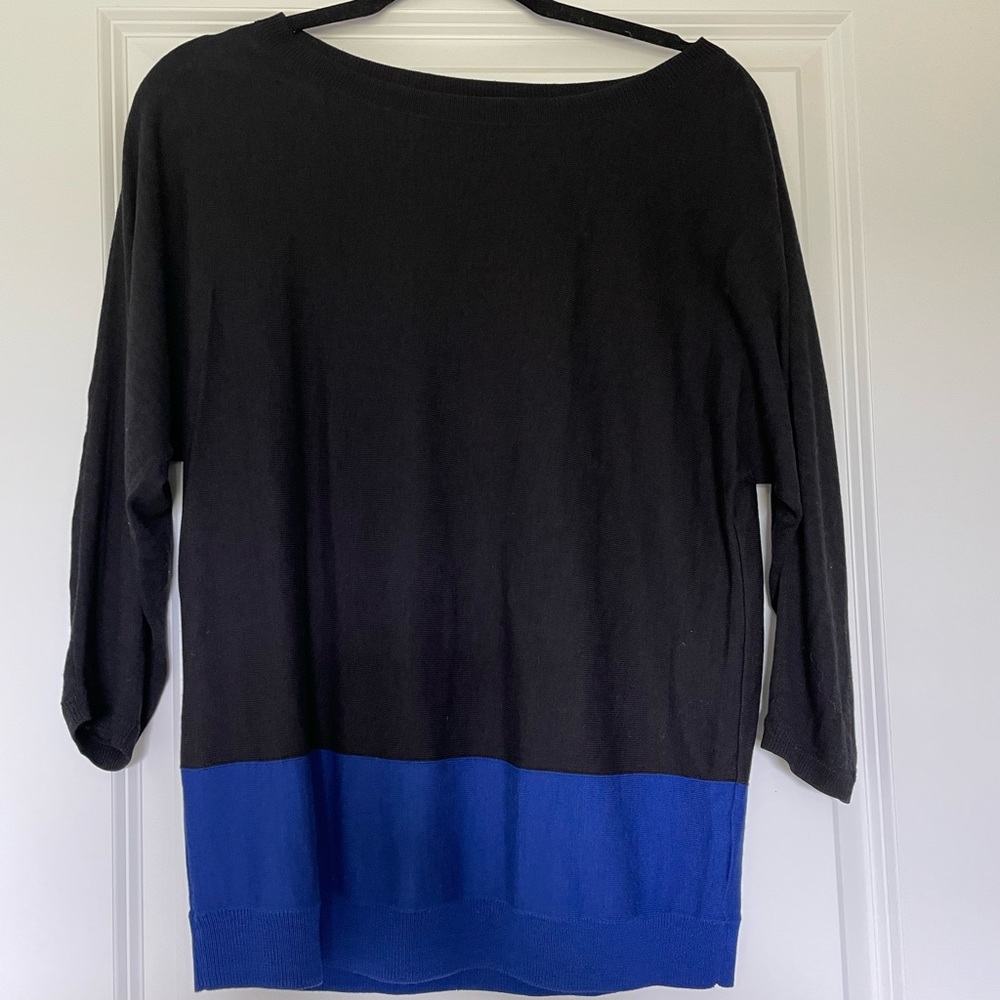 Talbots lightweight color lock back and blue sweater, Medium